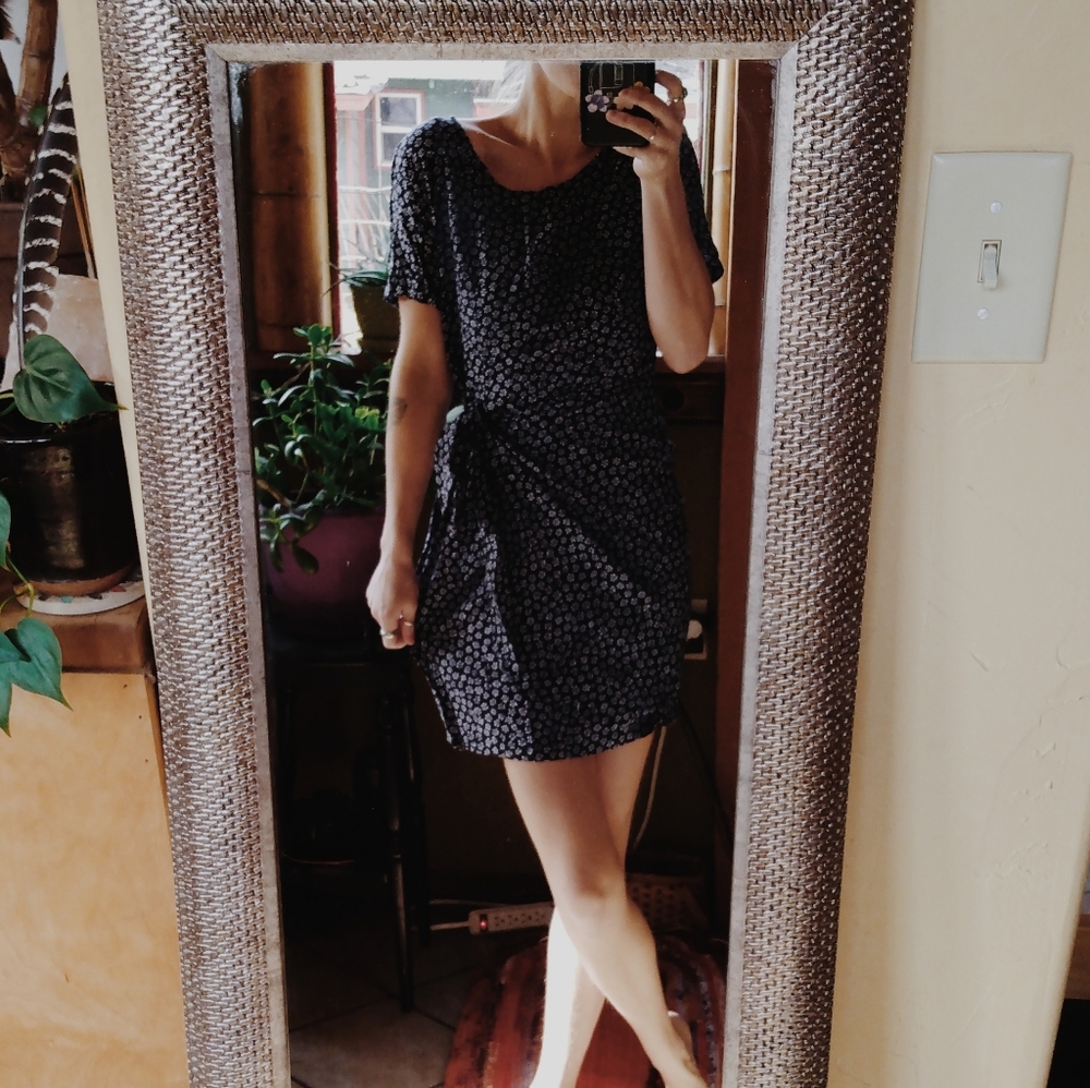 Casual + Chic Blue Floral Dress